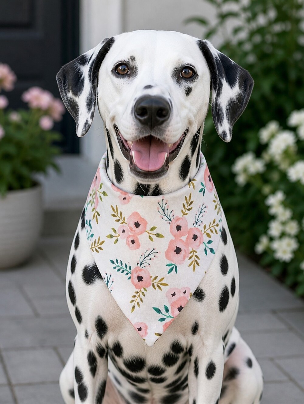 Floral Pink Cotton Bandana